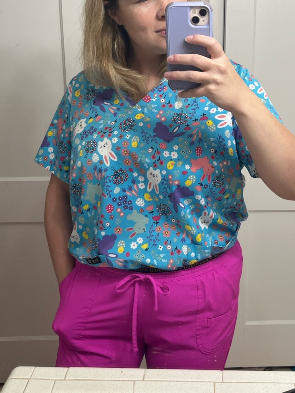 Easter scrub top - Picture 4 of 5